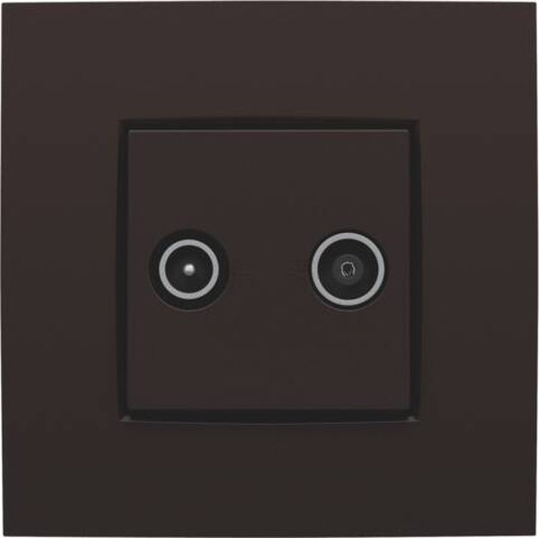 Niko afwerkingsset voor TV-FM kleur dark brown  124-69702