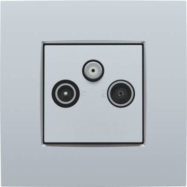 Niko afwerkingsset voor TV-FM & sateliet kleur sterling  Niko 121-69551