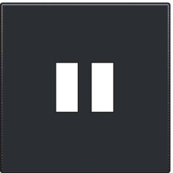 Niko Afwerkingsset voor USB-lader, Black coated  161-68001