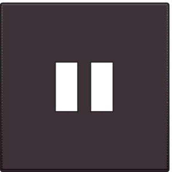 Niko Afwerkingsset voor USB-lader, donker bruin 124-68001