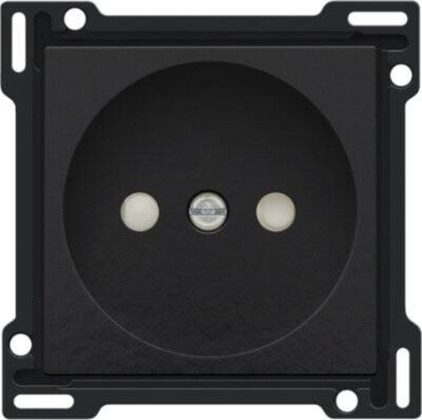 Niko afwerkingsset zonder aarding 21 mm Bakelite piano black  200-66501