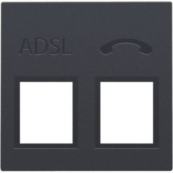 Niko Centraalplaat voor ADSL/VDSL splitter  Antraciet 122-69091