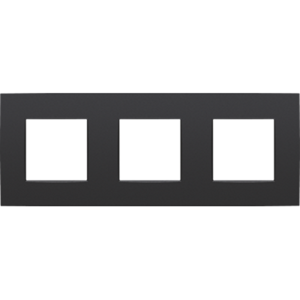 Niko Drievoudige horizontale afdekplaat Intense matt Black 130-76700