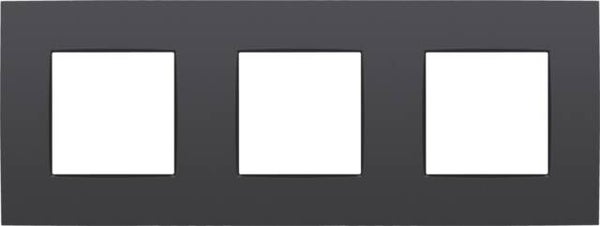 Niko Drievoudige horizontale afdekplaat, kleur Intense anthracite Niko 122-76700