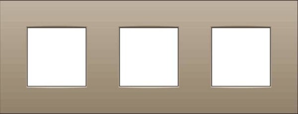 Niko Drievoudige horizontale afdekplaat, kleur Intense bronze Niko 123-76700
