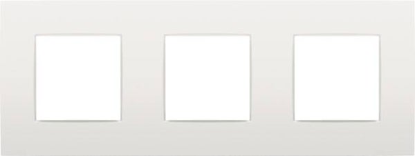 Niko Drievoudige horizontale afdekplaat, kleur Intense white Niko 120-76700