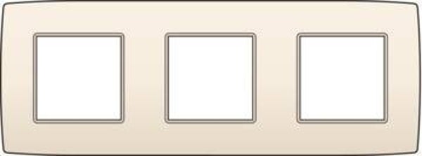 Niko Drievoudige horizontale afdekplaat, kleur Original cream Niko 100-76700