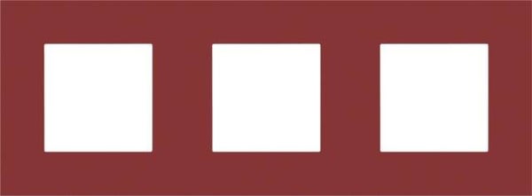 Niko Drievoudige horizontale afdekplaat, kleur Pure natural red Niko 152-76700