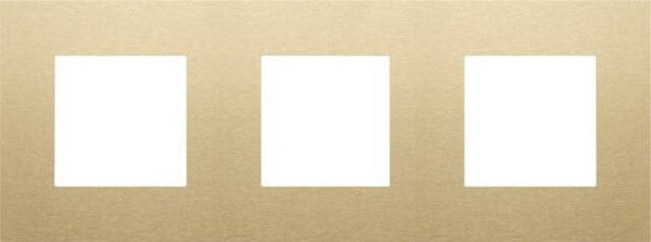 Niko Drievoudige horizontale afdekplaat, kleur Pure alu gold Niko 221-76700