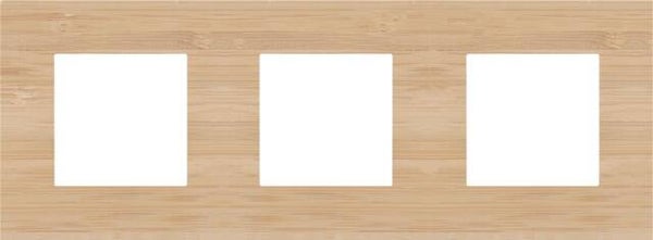 Niko Drievoudige horizontale afdekplaat, kleur Pure bamboo Niko 156-76700