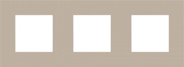 Niko Drievoudige horizontale afdekplaat, kleur Pure champagne steel Niko 157-76700