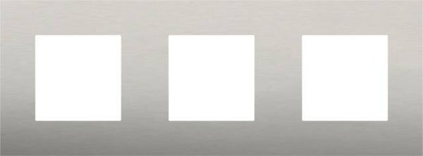 Niko Drievoudige horizontale afdekplaat, kleur Pure stainless steel on anthracite Niko 150-76700