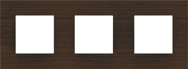 Niko Drievoudige horizontale afdekplaat, Pure Dark Bamboo on Anthracite 256-76700