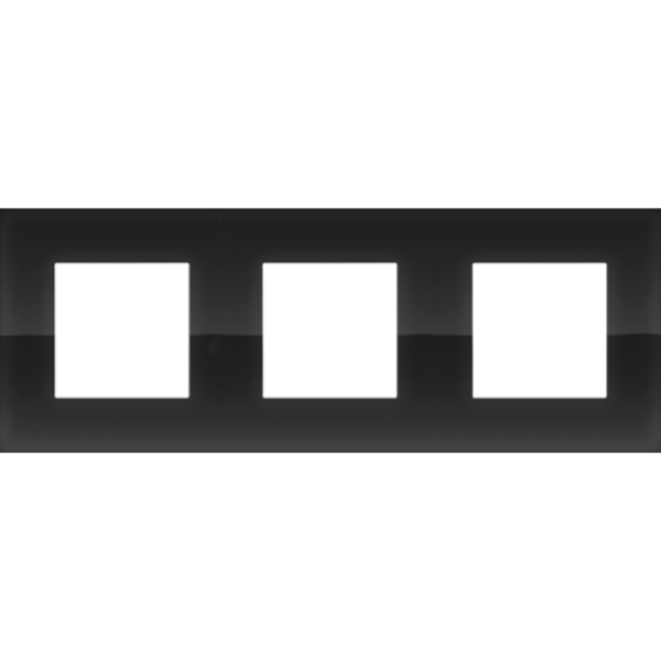 Niko Drievoudige horizontale afdekplaat Pure liquid black 242-76700