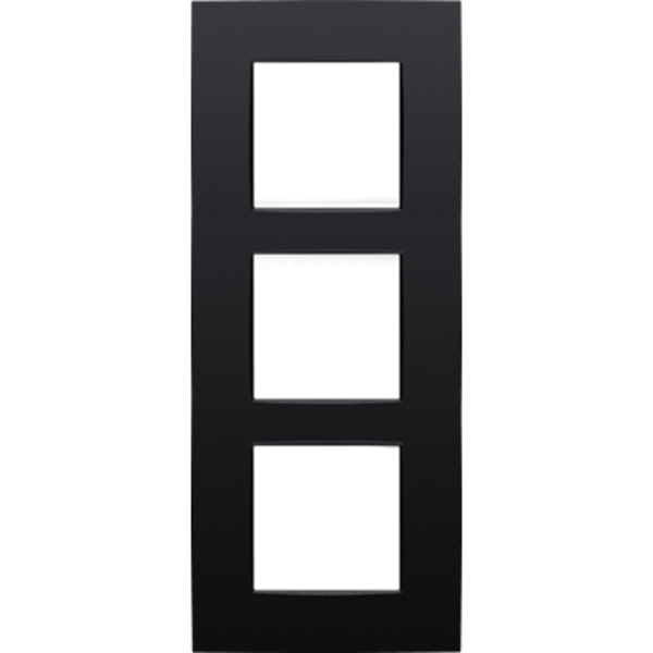 Niko Drievoudige verticale afdekplaat Intense matt Black 130-76300