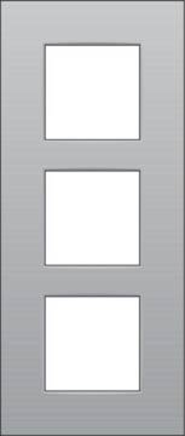 Niko Drievoudige verticale afdekplaat, kleur Intense sterling Niko 121-76300