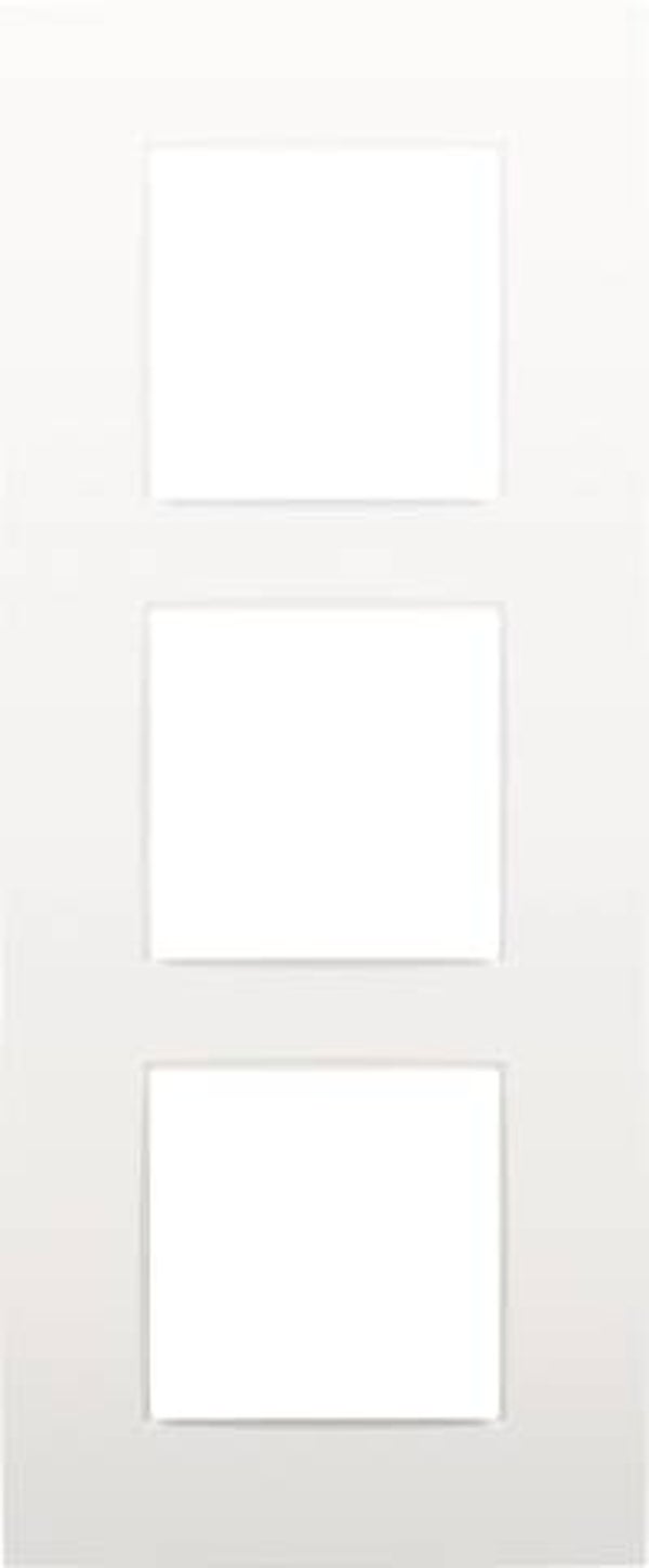 Niko Drievoudige verticale afdekplaat, kleur Intense white Niko 120-76300