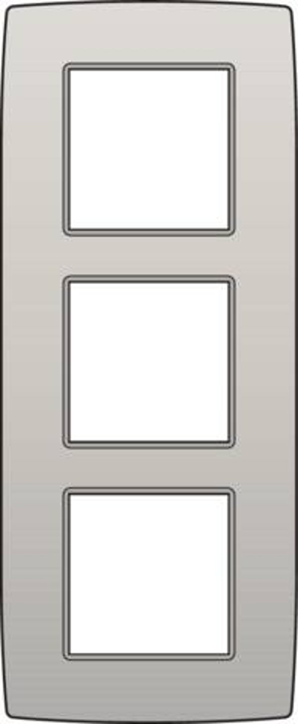 Niko Drievoudige verticale afdekplaat, kleur Original light grey Niko 102-76300