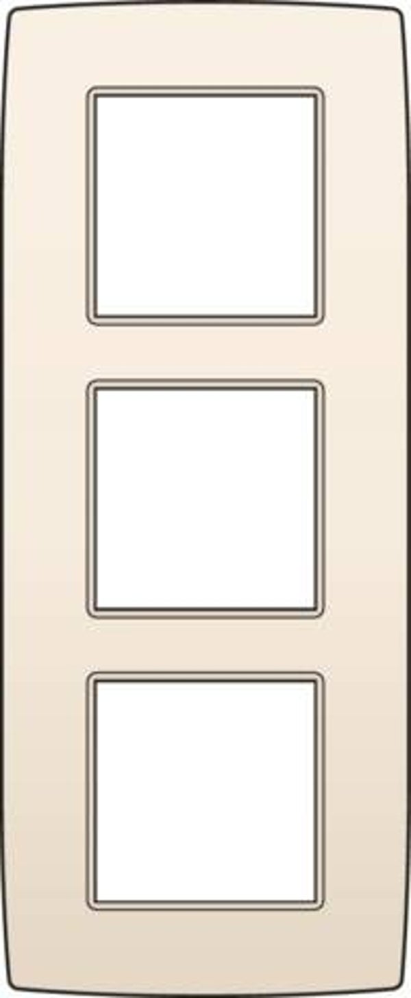 Niko Drievoudige verticale afdekplaat, kleur Original cream Niko 100-76300