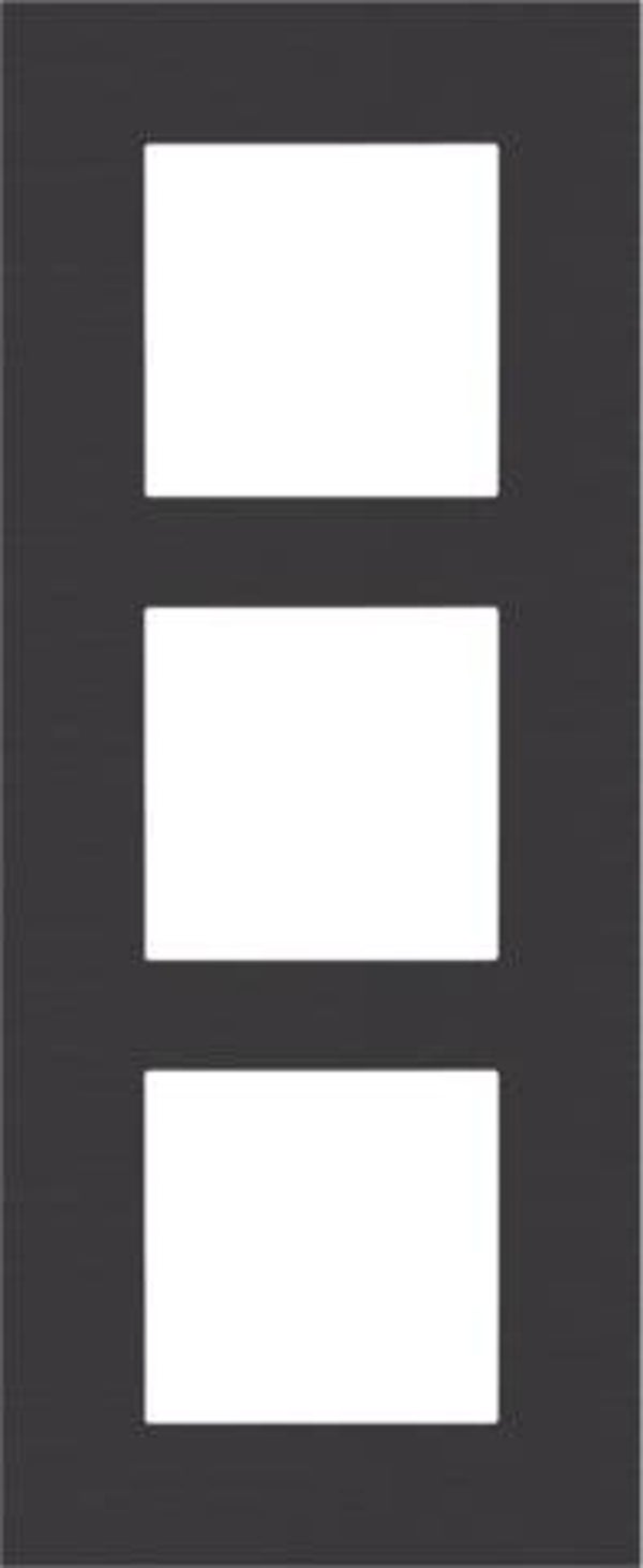 Niko Drievoudige verticale afdekplaat, kleur Pure alu black Niko 158-76300