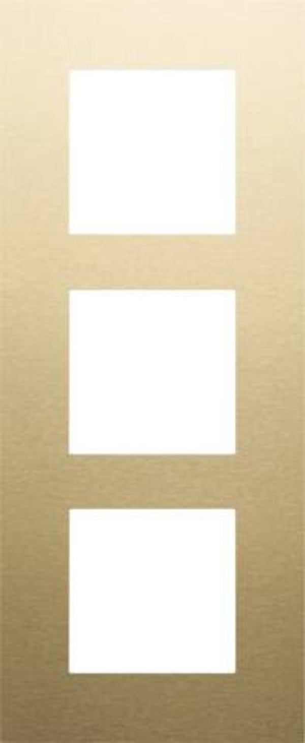 Niko Drievoudige verticale afdekplaat, kleur Pure alu gold Niko 221-76300