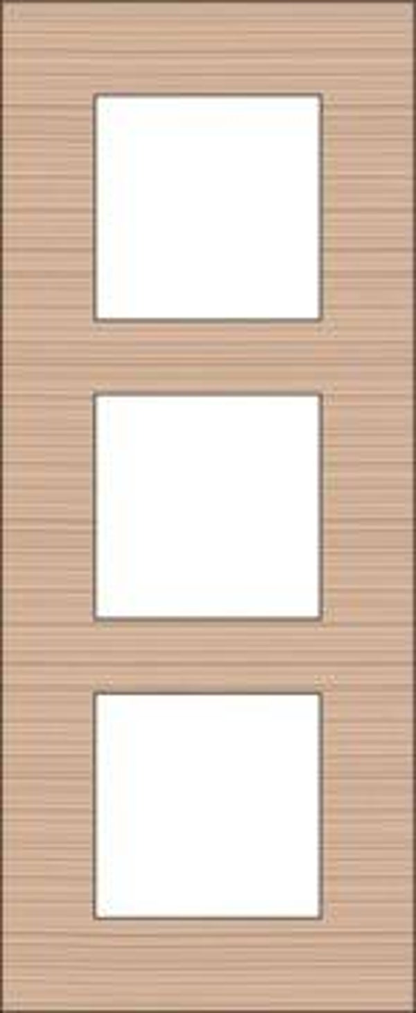 Niko Drievoudige verticale afdekplaat, kleur Pure bamboo Niko 156-76300