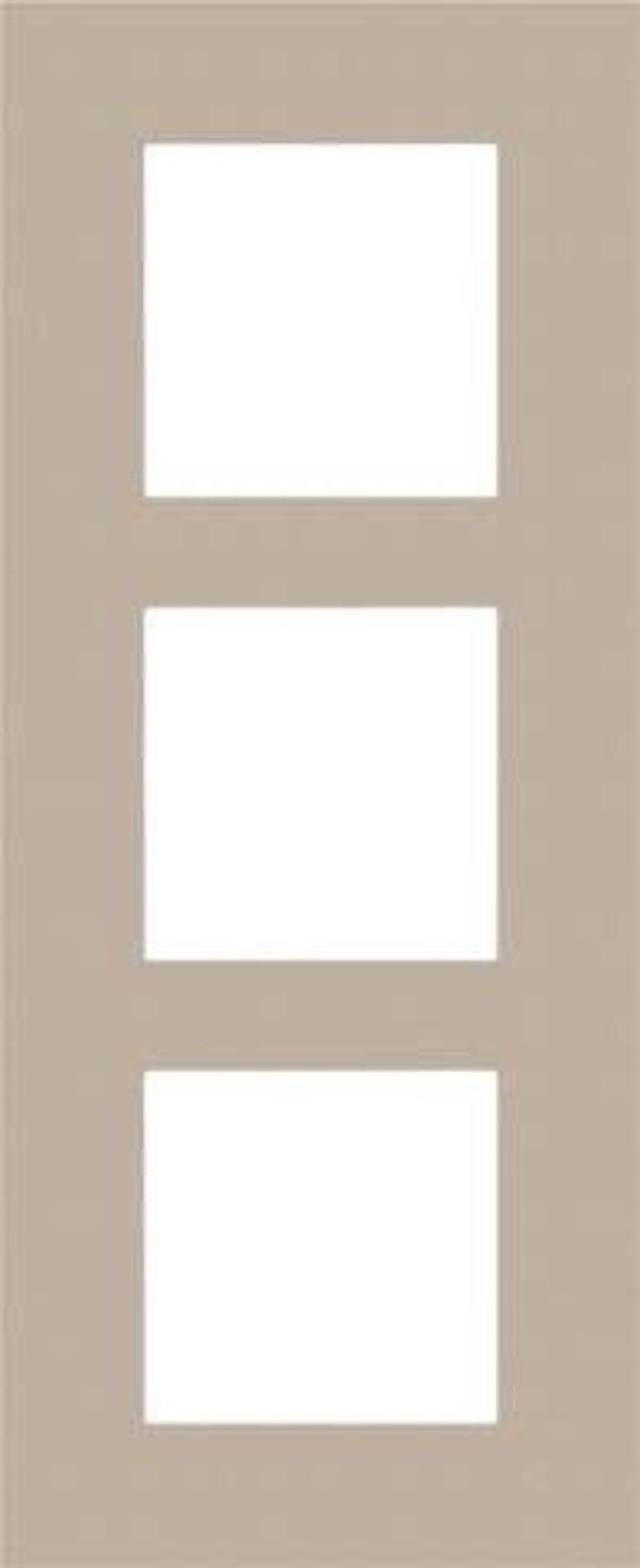 Niko Drievoudige verticale afdekplaat, kleur Pure champagne steel Niko 157-76300
