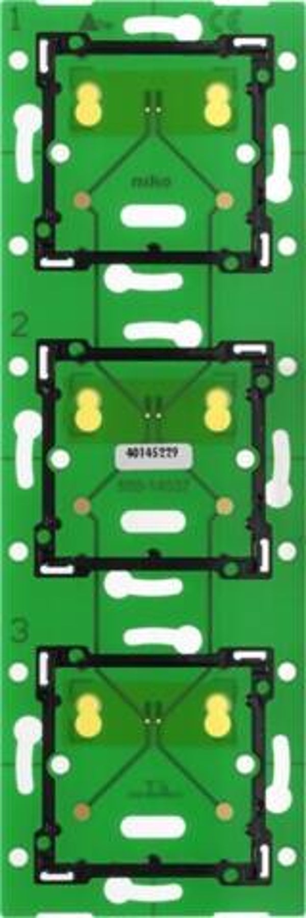 Niko Drievoudige, verticale muurprint voor combinatie met aansluitunit, centerafstand 71mm  550-14037