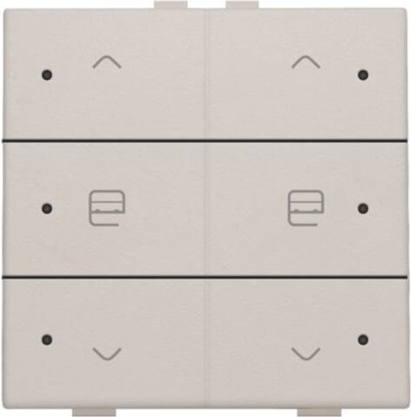 Niko Dubbele motorbediening met led, Light grey 102-52036