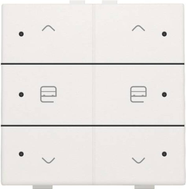 Niko Dubbele motorbediening met led White   101-52036