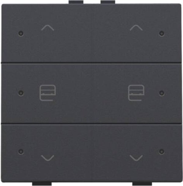 Niko Dubbele motorbediening met led Anthracite  122-52036