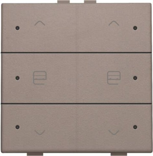 Niko Dubbele motorbediening met led Greige 104-52036