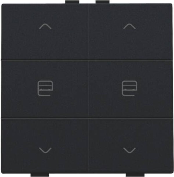 Niko Dubbele motorbediening Intense Black steel  161-51036