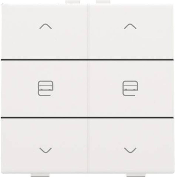 Niko Dubbele motorbediening Intense White steel 154-51036
