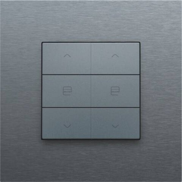 Niko Dubbele motorbediening Pure Alu Look Grey Steel 220-51036
