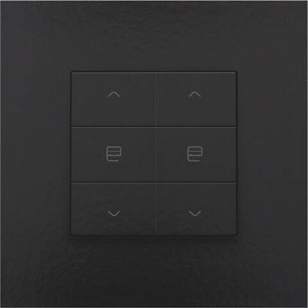 Niko Dubbele motorbediening Pure Piano Black  200-51036