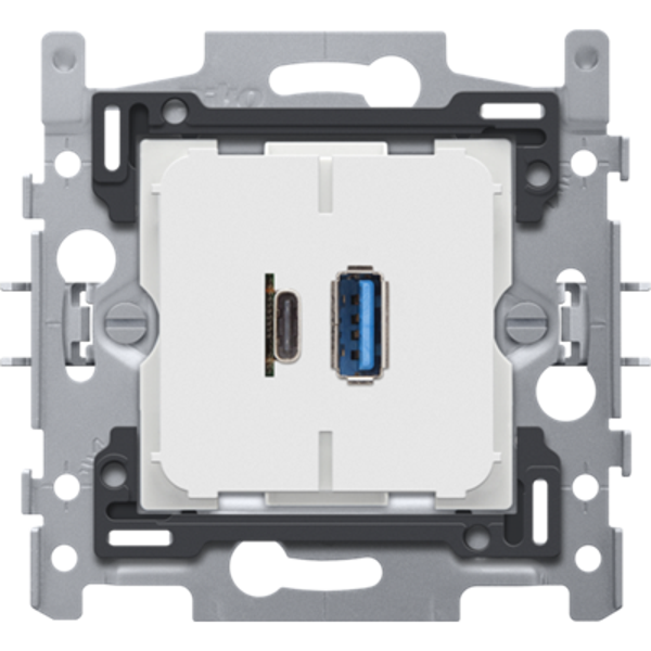 Niko Dubbele smart USB-A en USB-C lader - 420-00512