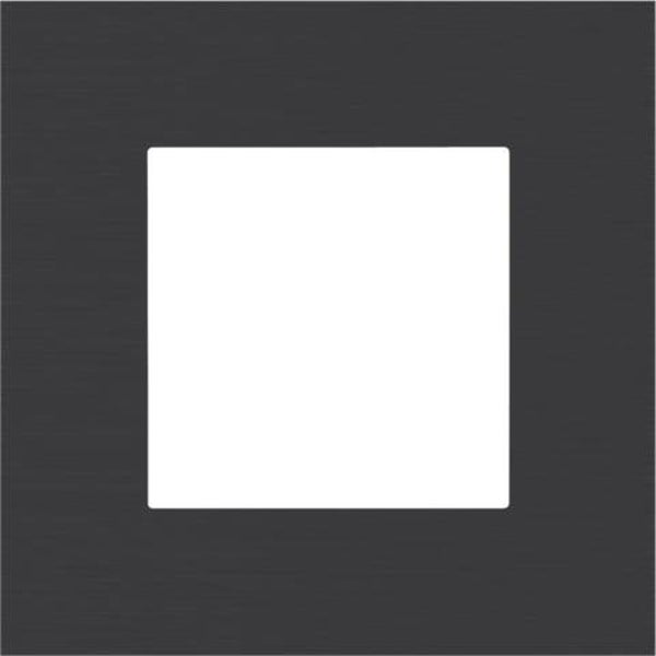 Niko Enkele afdekplaat, kleur Pure alu black Niko 158-76100