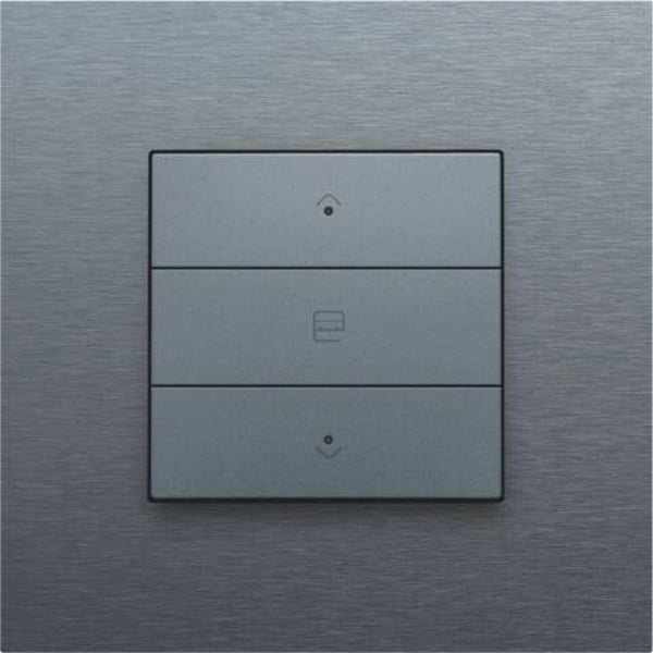 Niko Enkelvoudige motorbediening met led Pure Alu Look Grey Steel 220-52033