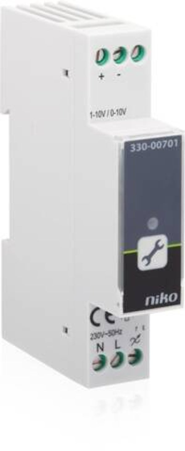 Niko Modulaire Dimmer 5 - 350W , analoog 0-10v ref.: 330-00701