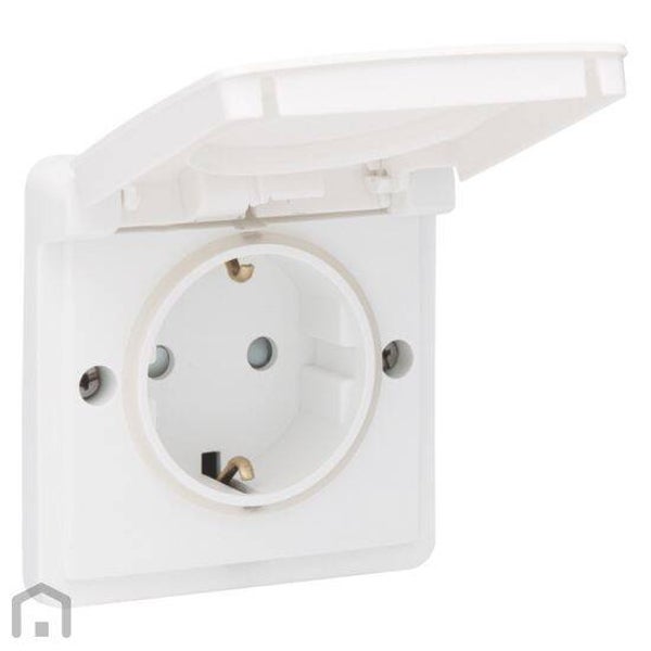 Niko NL Waterbestendig stopcontact wit 701-36800