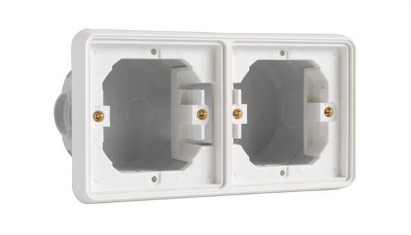 Niko Hydro Horizontaal Tweevoudig inbouwkader wit 701-75000