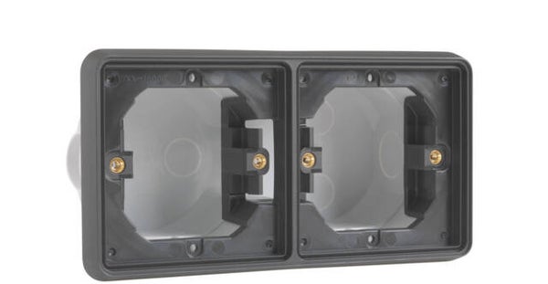 Niko Hydro Horizontaal Tweevoudig inbouwkader zwart 761-75000