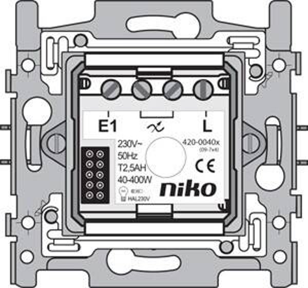 Niko sokkel 2-draads voor digitale timer of bewegingsmelder  420-00400