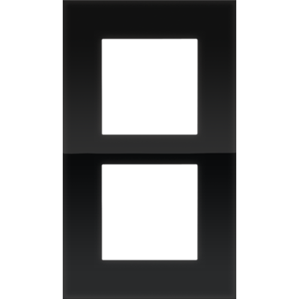Niko Tweevoudig verticale afdekplaat Pure liquid black 242-76200