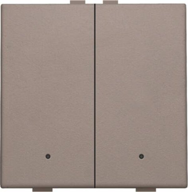 Niko Tweevoudige drukknop met led Greige 104-52002