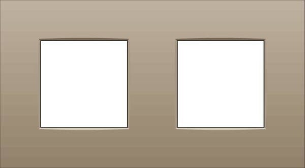 Niko Tweevoudige horizontale afdekplaat, kleur Intense bronze Niko 123-76800