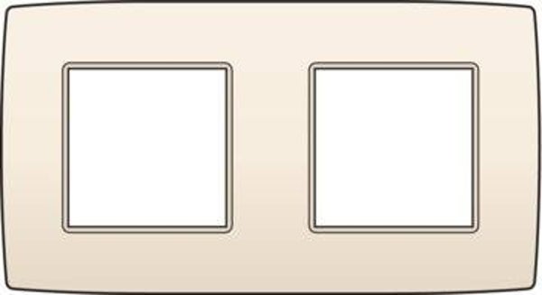 Niko Tweevoudige horizontale afdekplaat, kleur Original cream Niko 100-76800