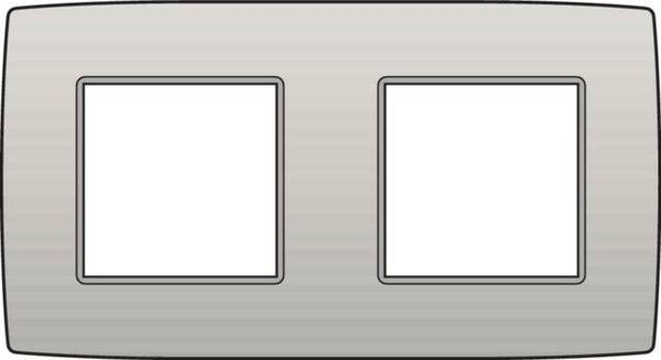Niko Tweevoudige horizontale afdekplaat, kleur Original light grey Niko 102-76800