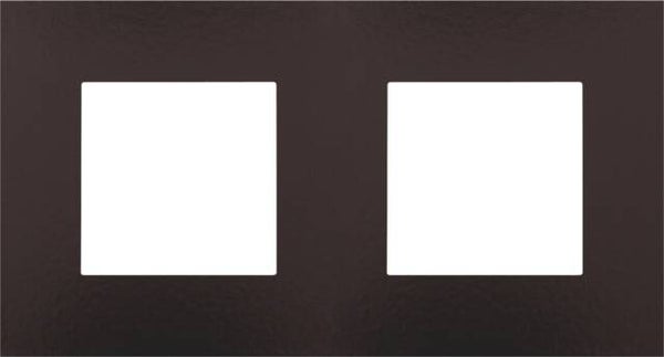 Niko Tweevoudige horizontale afdekplaat, kleur Pure Bakelite chocolate Niko 201-76800